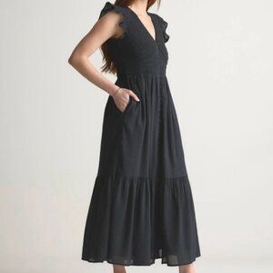 The Peregrine Midi Dress Black Medium Petite